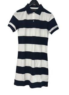 Pilbara Womens Polo Dress - Stripped French Navy/White [Siz:8]