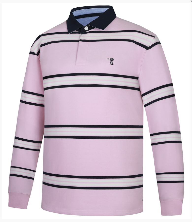 Pilbara Mens Rugby Jersey [Col:Galaxy Blue-Navy-White Siz:S]