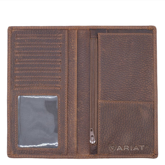 Ariat Rodeo Wallet - Logo WLT1107A/WLT1105A [Col:Distressed Brown]