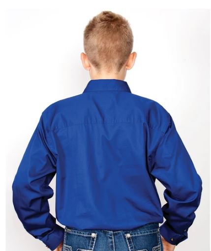 Boys Lachlan Workshirt 30303 [Col:Cobalt Siz:6-7]