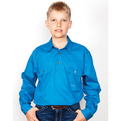 Boys Lachlan Workshirt 30303 [Col:Chilli Siz:14-16]