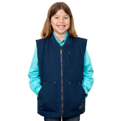 Just Country Junior Diamantina Vest - Navy [Siz:S]