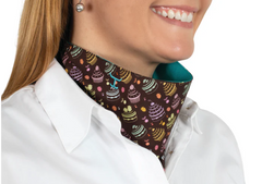 Just Country Womens Carlee Double Sided Scarf - Chocolate Cupcakes / Turquoise