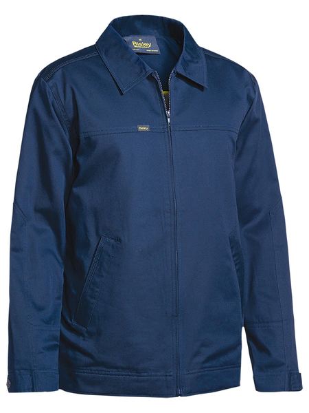 Bisley Drill Jacket with Liquid Repellent Finish - Navy [Siz:S]