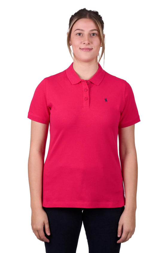 Thomas Cook Womens Classic Stretch Short Sleeve Polo [Col:Dark Navy Siz:14]