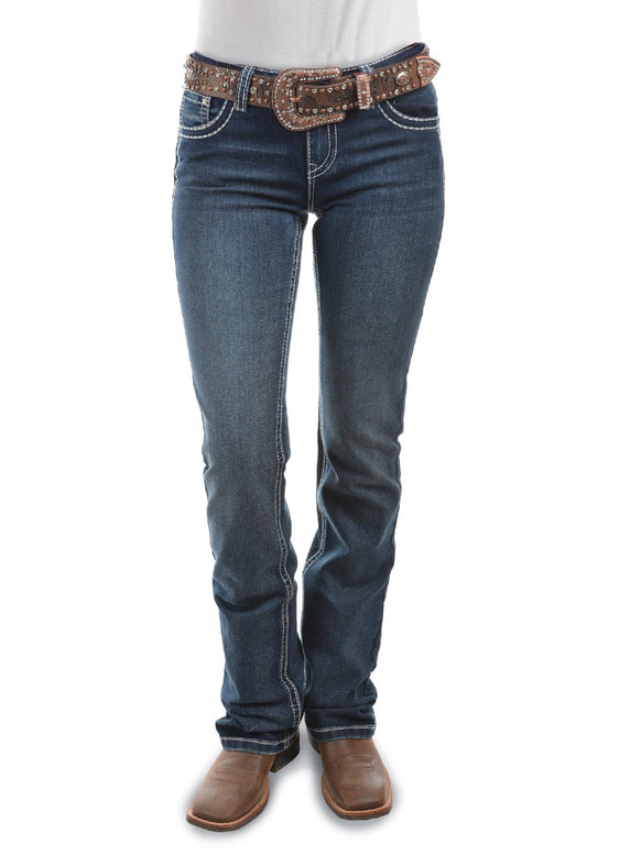 Womens Dakota Relaxed Rider Jean - 36 Leg [Col:Midnight Siz:8]
