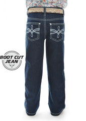 Girls Demi Boot Cut Jean [Col:Dark Night Siz:2]