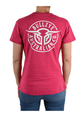 Bullzye Womens Bullring Short Sleeve Tee [Col:Berry Siz:10]