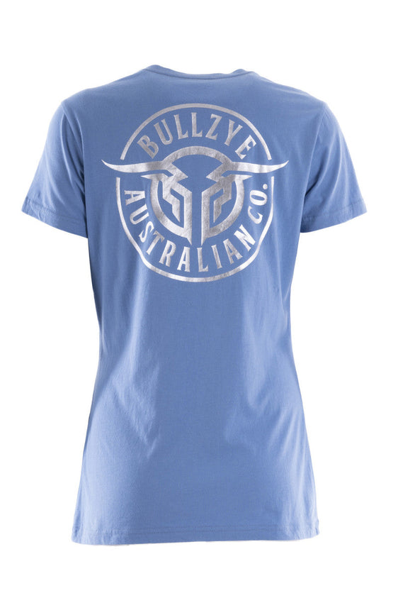 Bullzye Womens Bullring Short Sleeve Tee [Col:Berry Siz:14]