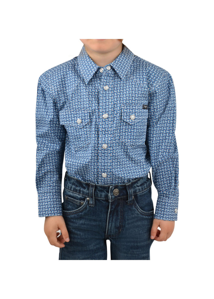 Boys Bourke Print Western L/S Shirt [Siz:2]