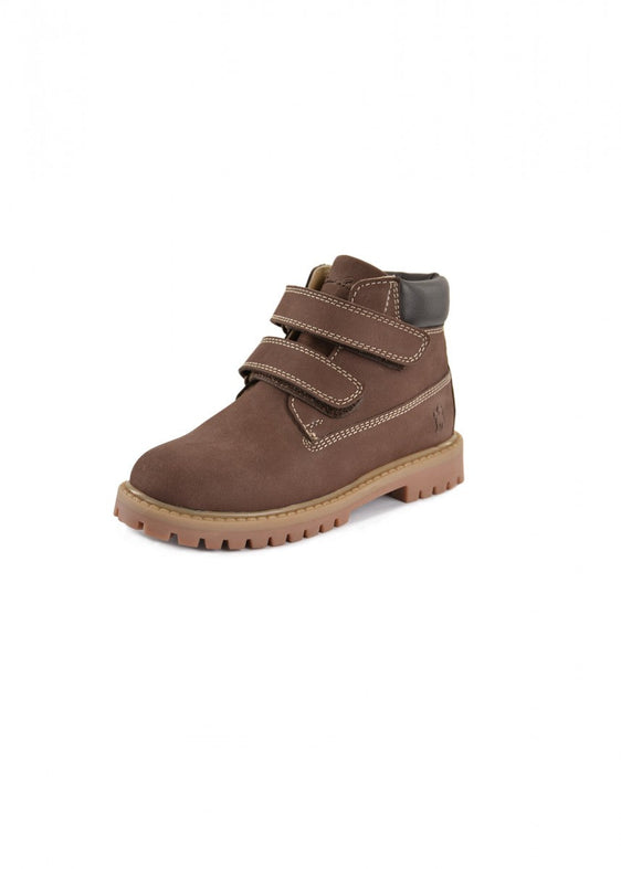 Kids Addison Velcro Boot [Col:Brown Siz:J07]