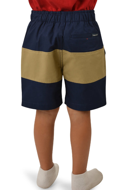 Boys Dean Splice Short [Col:Navy/Sand Siz:4]