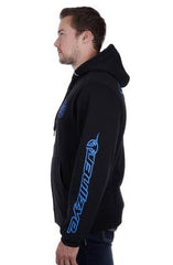Bullzye Mens Bullring Zip Up Hoodie Black Design [Col:Black Siz:M]