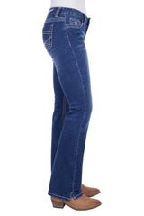 Bullzye Womens Dahlia Boot Cut Jean - Blue Wash [Siz:10-36]