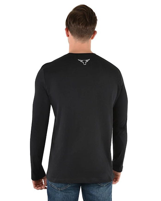 Pure Western Mens Kempton Long Sleeve Tee - Black [Siz:S]