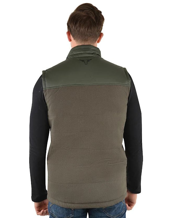 Pure Western Cameron Vest - Khaki [Siz:L]