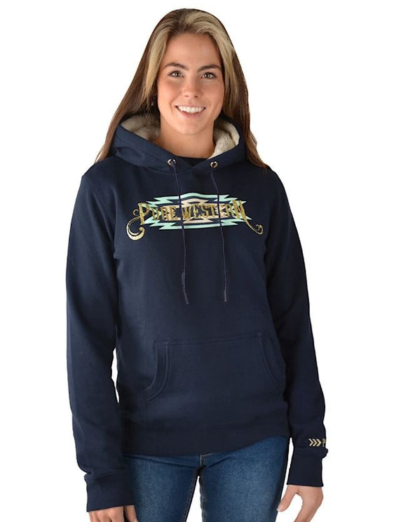 Pure Western Catherine Pullover Hoodie [Col:Navy Siz:8]