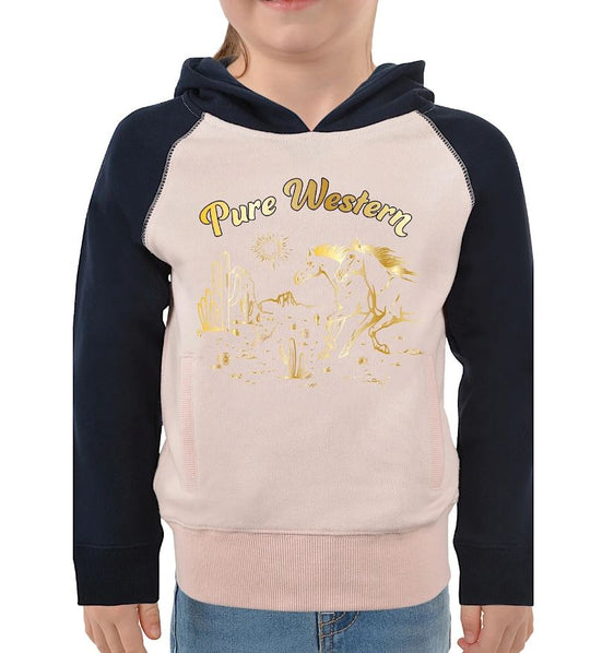 Pure Western Girls Penelope Pullover Hoodie - Navy [Siz:2]