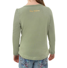 Pure Western Girls Spike Long Sleeve Tee - Moss [Siz:6]