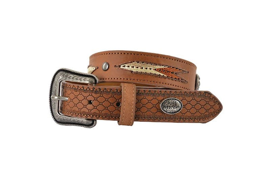 Pure Western Kids Dawson Belt - Dark Tan [Siz:XS]