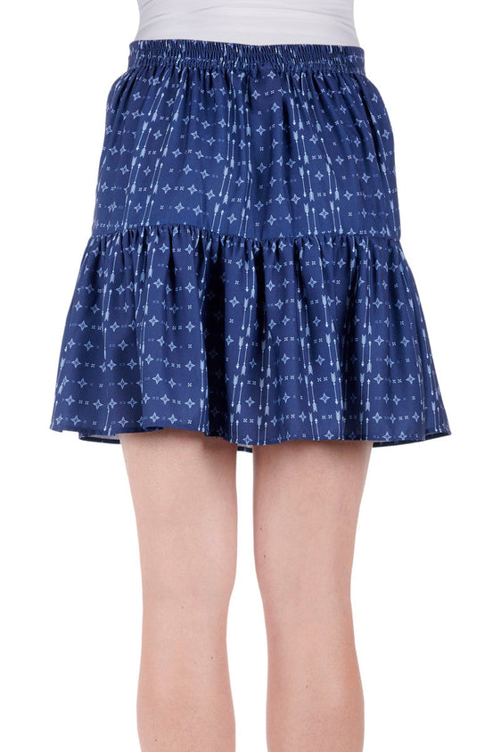 Pure Western Womens Emma Skirt - Navy [Siz:12]