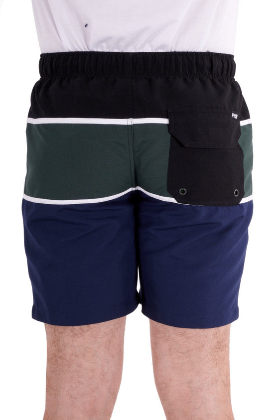 Pure Western Boys Noah Boardshort - Black/Green [Siz:6]