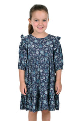 Pure Western Girls Rosie Short Sleeve Dress - Navy/Multi [Siz:2]