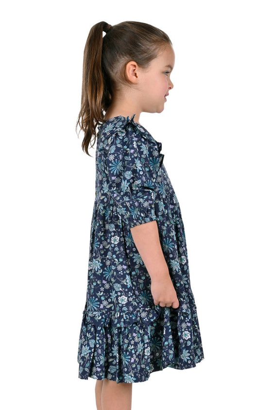 Pure Western Girls Rosie Short Sleeve Dress - Navy/Multi [Siz:4]