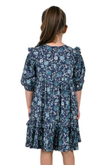 Pure Western Girls Rosie Short Sleeve Dress - Navy/Multi [Siz:6]