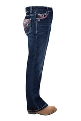 Pure Western Girls Adeline Boot Cut Jean - Evening Sky [Siz:2]