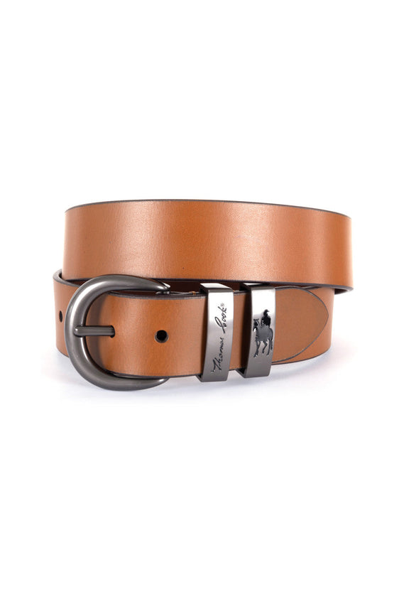 Thomas Cook Gunmetal Twin Keeper Belt [Col:Tan Siz:XS]