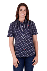 Thomas Cook Womens Josie Short Sleeve Shirt - Navy [Siz:8]