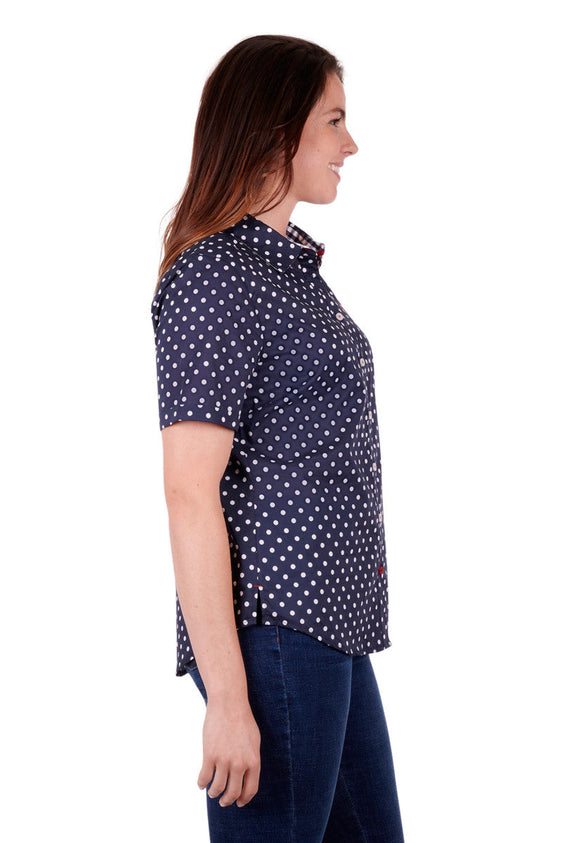 Thomas Cook Womens Josie Short Sleeve Shirt - Navy [Siz:10]