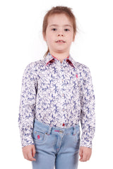 Thomas Cook Girls Willow Long Sleeve Shirt - White/Blue [Siz:2]