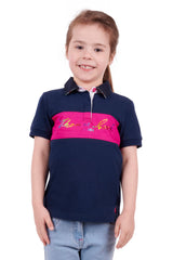 Thomas Cook Girls Lacey Short Sleeve Polo - Navy [Siz:2]