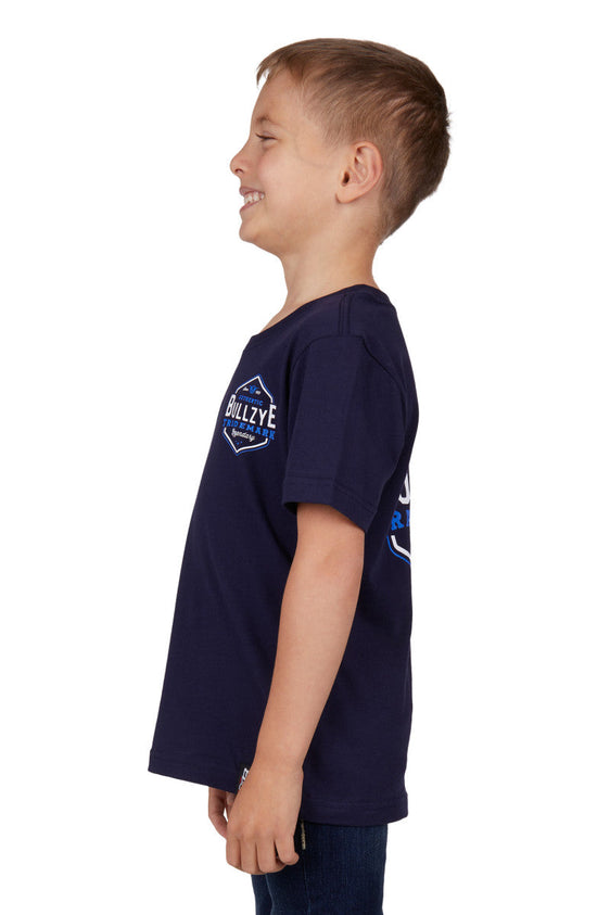 Bullzye Boys Mark Short Sleeve Tee - Navy [Siz:4]