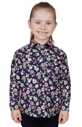 Hard Slog Kids Rose Long Sleeve Shirt H/PLKT [Siz:2]