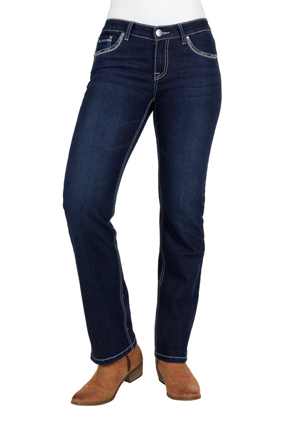 Pure Western Women's Oda Straight Leg Jean - Midnight [Siz:12]