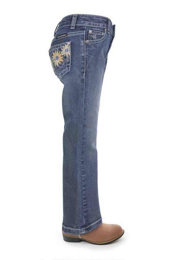 Pure Western Girls Amy Boot Cut Jean - Retro Blue [Siz:4]