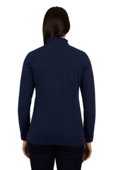Thomas Cook Women's Frill Neck Long Sleeve Polo [Col:Navy Siz:14]