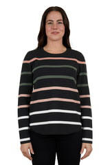 Thomas Cook Women's Evelyn Milano Stripe Knit Jumper - Black [Siz:10]