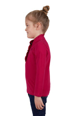 Thomas Cook Girl's Frill Neck Long Sleeve Polo - Granita [Siz:6]