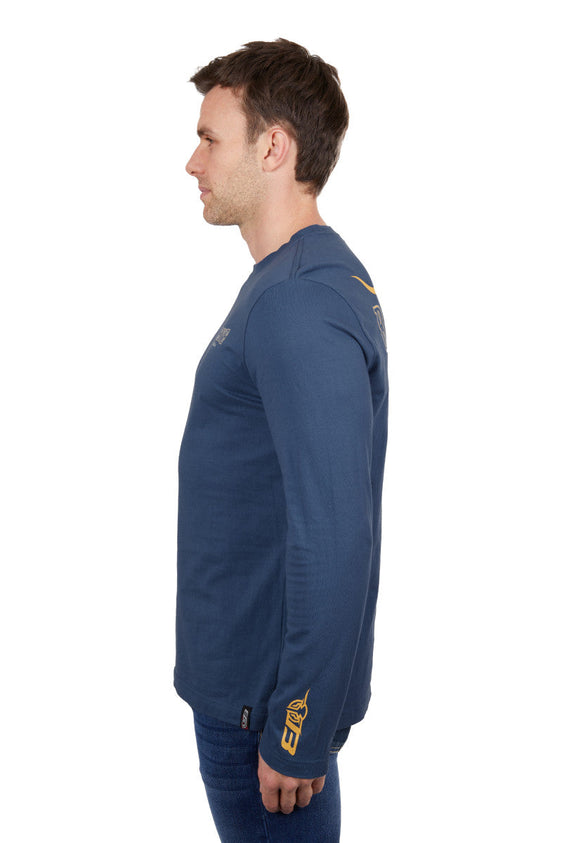 Bullzye Men's Jarrod Long Sleeve Tee - Blue Steel [Siz:M]