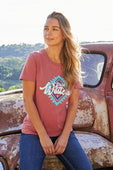 Pure Western Womens Juliet Short Sleeve Tee - Rose [Siz:8]