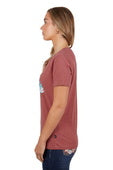 Pure Western Womens Juliet Short Sleeve Tee - Rose [Siz:12]