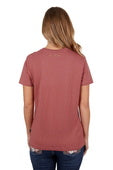 Pure Western Womens Juliet Short Sleeve Tee - Rose [Siz:14]