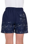 Pure Western Boys Drew Boardshort - Navy/Tan [Siz:6]