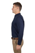 Thomas Cook Mens Linen Tailored Long Sleeve Shirt - Navy [Siz:M]