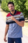 Thomas Cook Mens Ethan Short Sleeve Polo - Navy/Red [Siz:M]