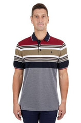 Thomas Cook Mens Ethan Short Sleeve Polo - Navy/Red [Siz:M]